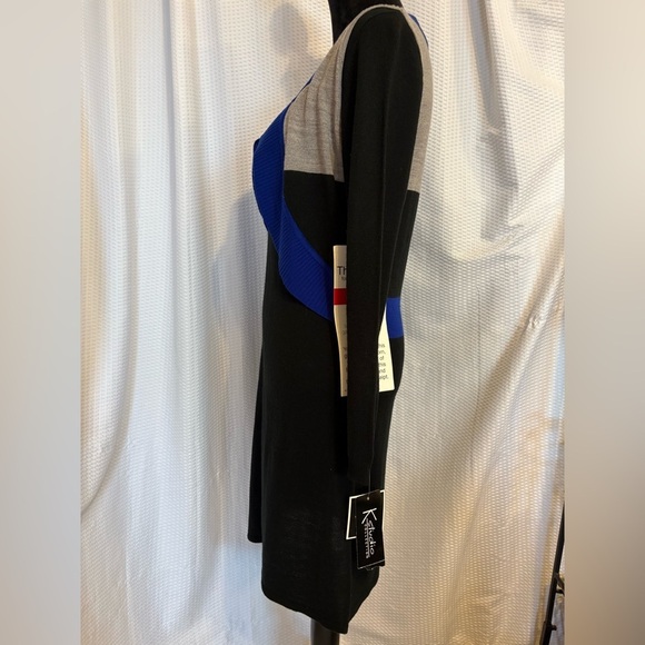 K Studio Collextion black lightweight sweater dress with vest size small NWT - Picture 3 of 7